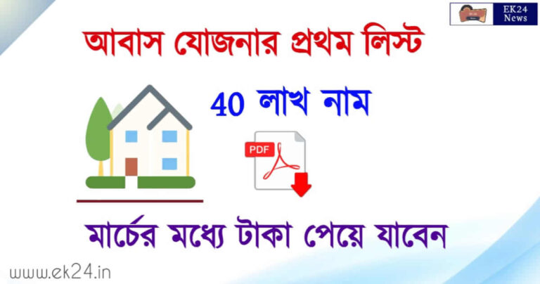 বাংলা আবাস যোজনা প্রকল্প (PM awas yojana Scheme)