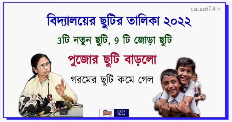 WBBSE Holiday list 2023 (ছুটির তালিকা ২০২৩)