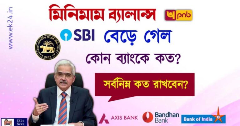 Minimum Balance in Savings Account (ব্যাংকে মিনিমাম ব্যাল্যান্স)