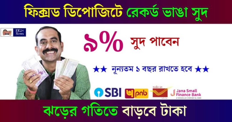 Jana Small Finance Bank FD Interest Rates (ফিক্সড ডিপজিটে সুদের হার)