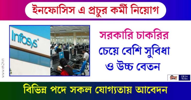 Infosys Recruitment 2024 - ইনফোসিসে কর্মী নিয়োগ।