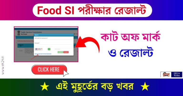 Food SI Result (ফুড এস আই রেজাল্ট ২০২৪)