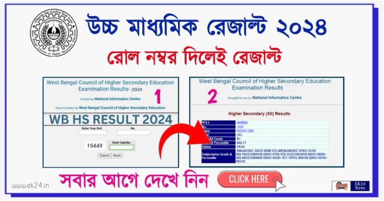 উচ্চ মাধ্যমিকের রেজাল্ট বা WBCHSE HS Result 2024